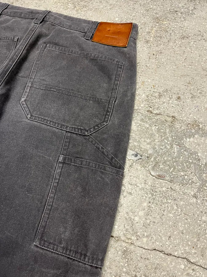 AW2021 Acne Studios Grey Stonewashed Carpenter Pants (M) 4