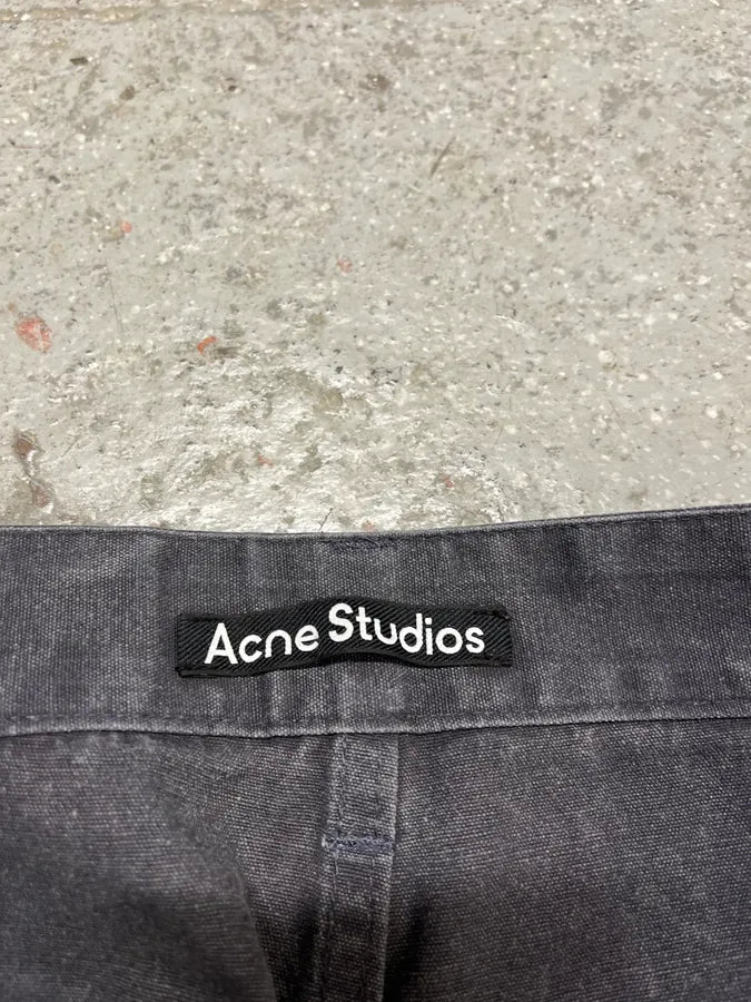 AW2021 Acne Studios Grey Stonewashed Carpenter Pants (M) 8