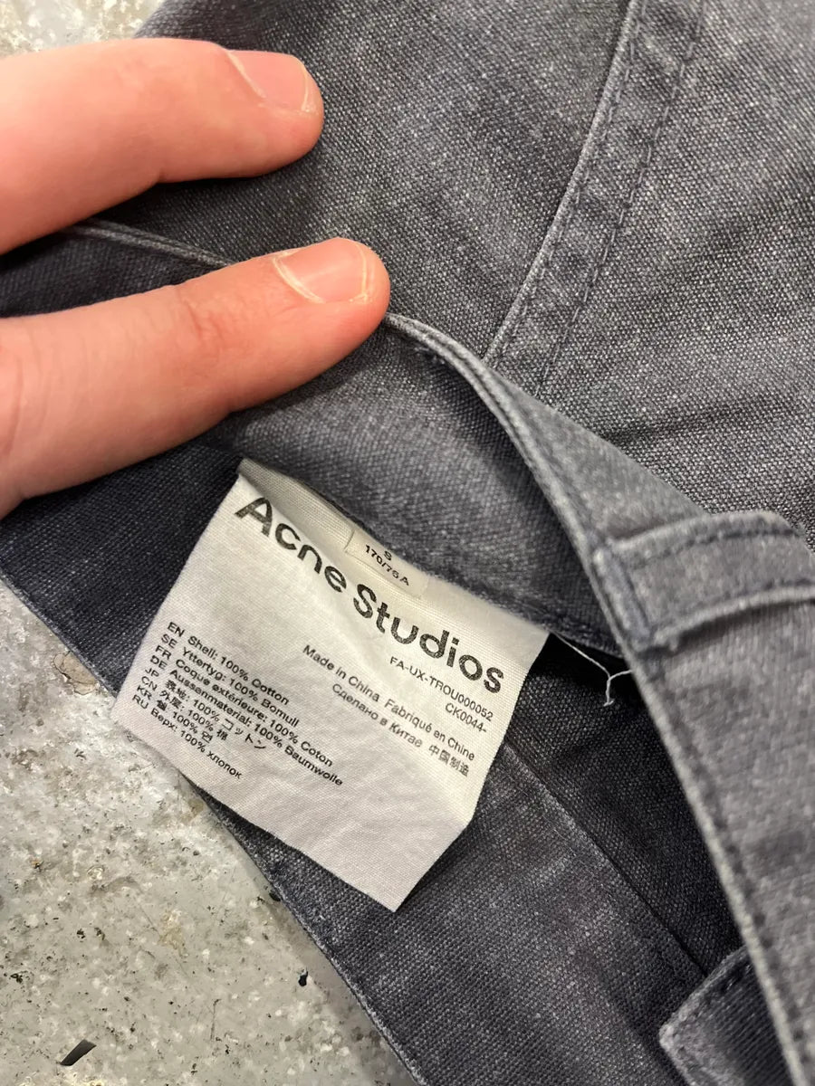 AW2021 Acne Studios Grey Stonewashed Carpenter Pants (M) 9