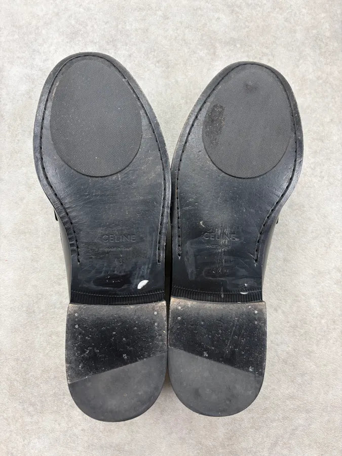 AW2021 Celine Black & White Leather Classy Loafers ARlXLPa 7