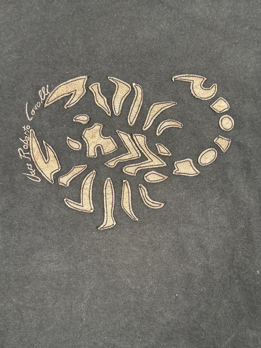 2000s Cavalli Black Tribal Scorpio T-Shirt NISfIWW 6