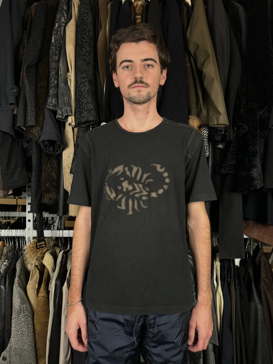 2000s Cavalli Black Tribal Scorpio T-Shirt NISfIWW 1