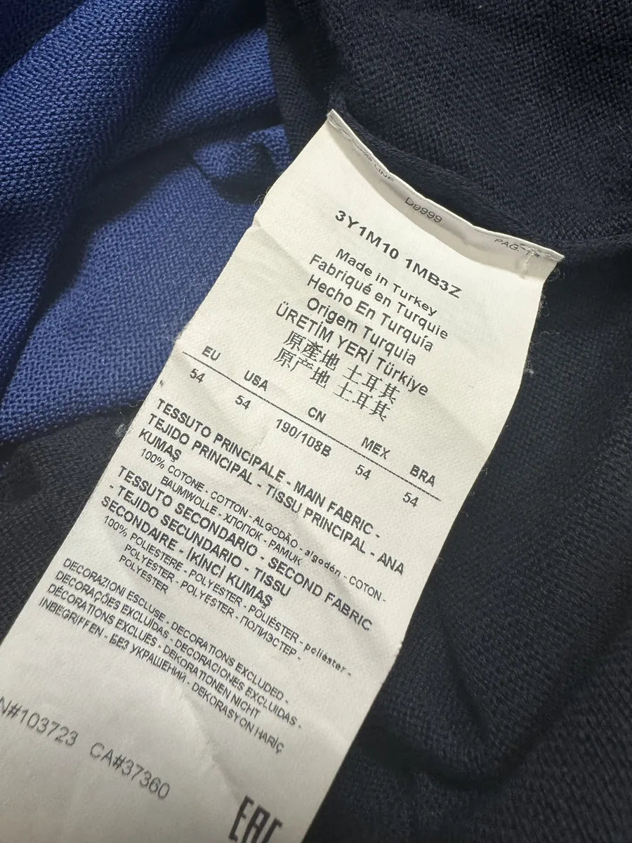 AW2021 Emporio Armani Blue Structured Sweater FmiDOnw 7