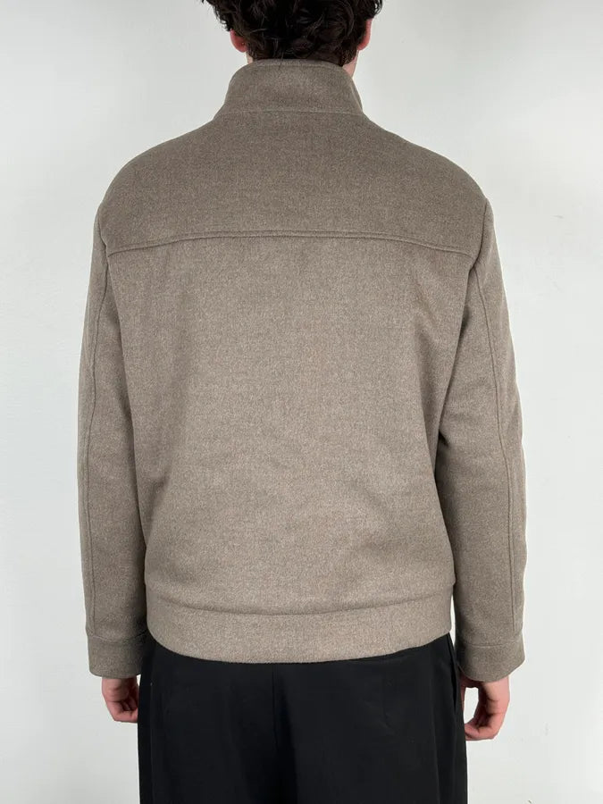 AW2021 Emporio Armani Classy Beige Wool Jacket fkmOQWF 2