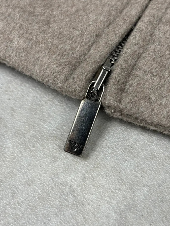 AW2021 Emporio Armani Classy Beige Wool Jacket fkmOQWF 9