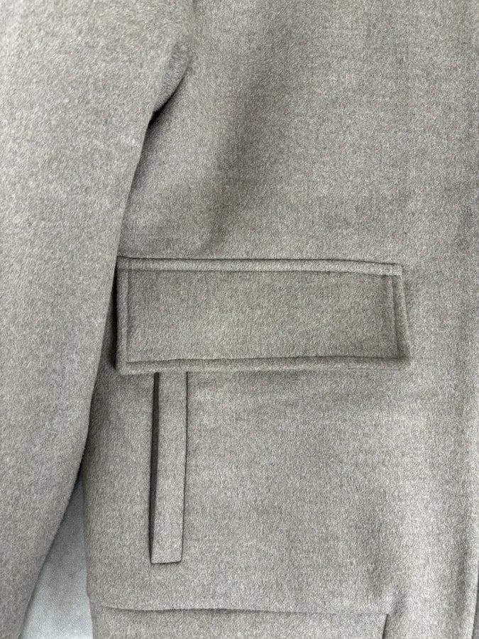 AW2021 Emporio Armani Classy Beige Wool Jacket fkmOQWF 8