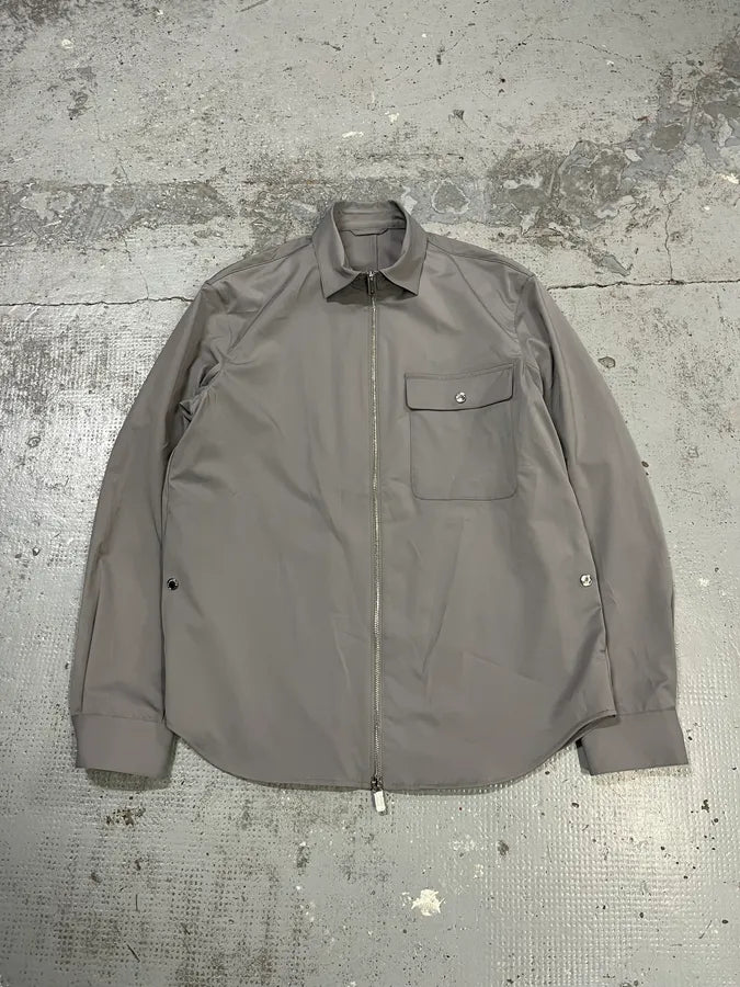 AW2021 Emporio Armani Grey Tactical Windbreaker Shirt Jacket eOBqccW 0