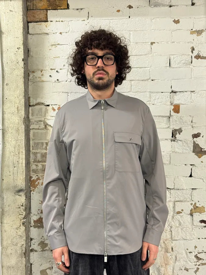 AW2021 Emporio Armani Grey Tactical Windbreaker Shirt Jacket eOBqccW 1