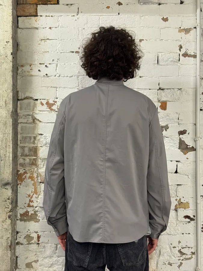 AW2021 Emporio Armani Grey Tactical Windbreaker Shirt Jacket eOBqccW 2