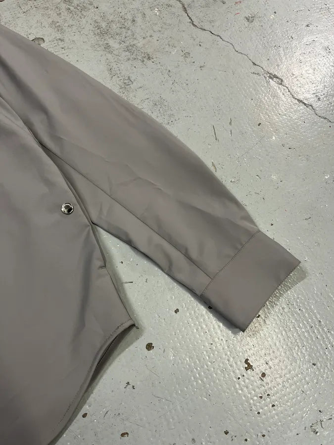 AW2021 Emporio Armani Grey Tactical Windbreaker Shirt Jacket eOBqccW 5