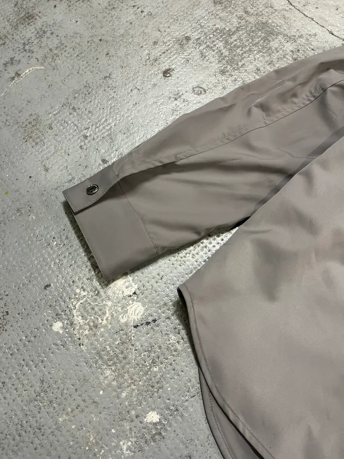 AW2021 Emporio Armani Grey Tactical Windbreaker Shirt Jacket eOBqccW 8