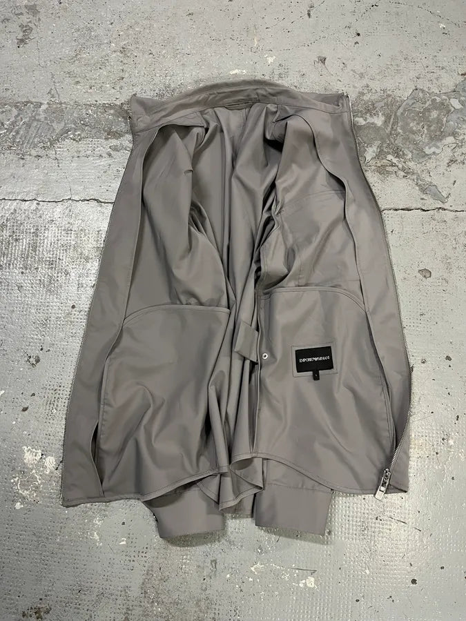 AW2021 Emporio Armani Grey Tactical Windbreaker Shirt Jacket eOBqccW 9