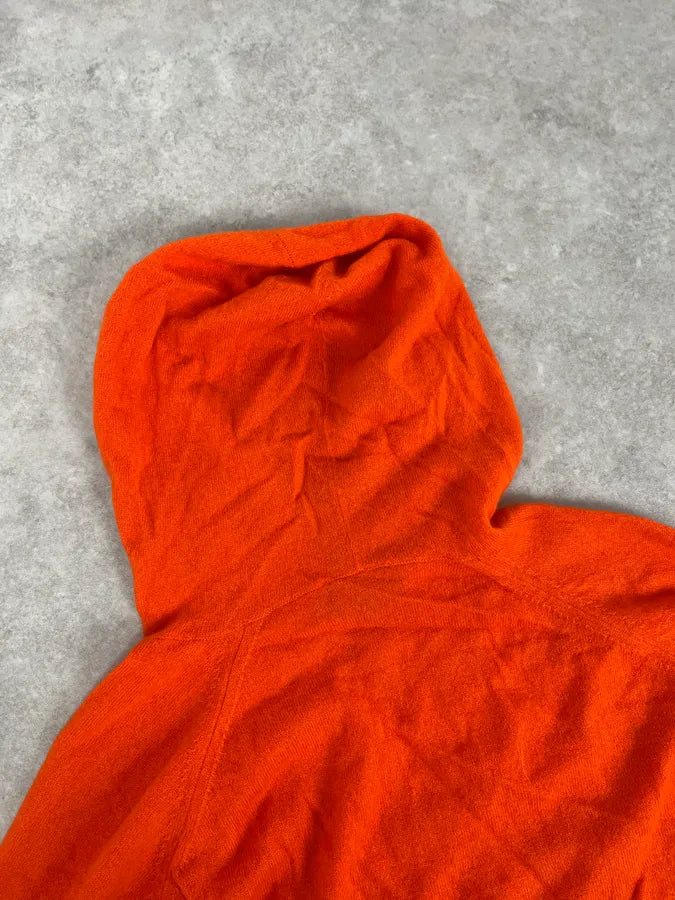 AW2021 Emporio Armani Orange Cashmere Light Hoodie QnAwoJZ 6