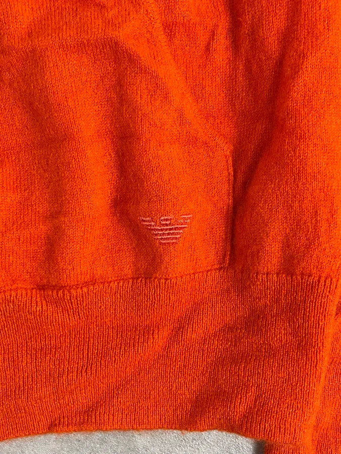 AW2021 Emporio Armani Orange Cashmere Light Hoodie QnAwoJZ 7