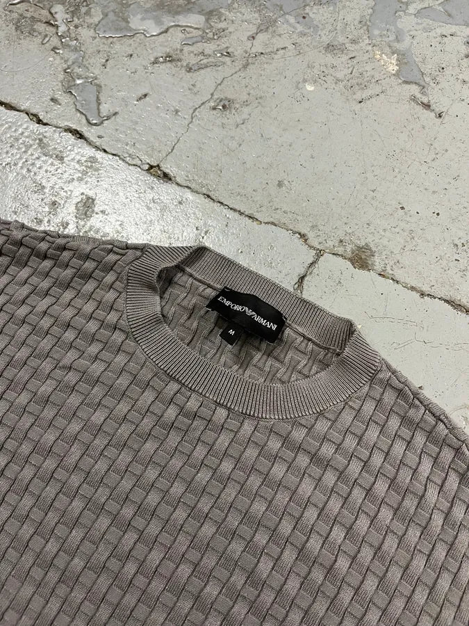 AW2021 Emporio Armani Woven Grey Sweat ZFAuIKA 5