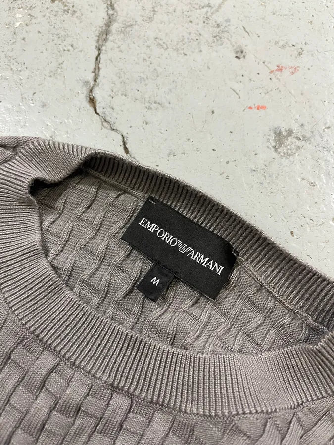 AW2021 Emporio Armani Woven Grey Sweat ZFAuIKA 7