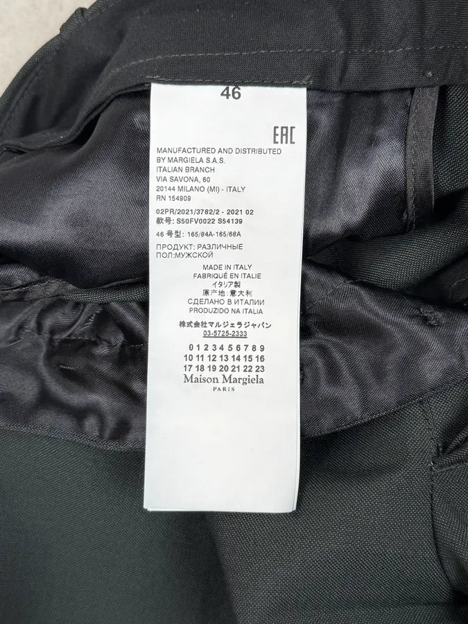 AW2021 Maison Margiela Black Suit Tailored Pants PiSoPZr 10