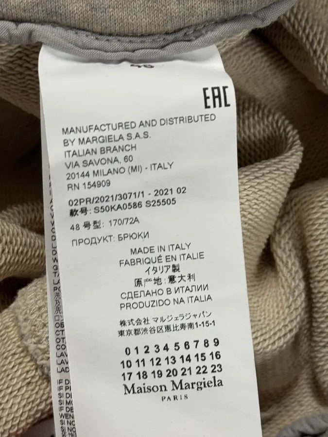 AW2021 Maison Margiela Grey Zip Jogger Pants XFEKbzD 15