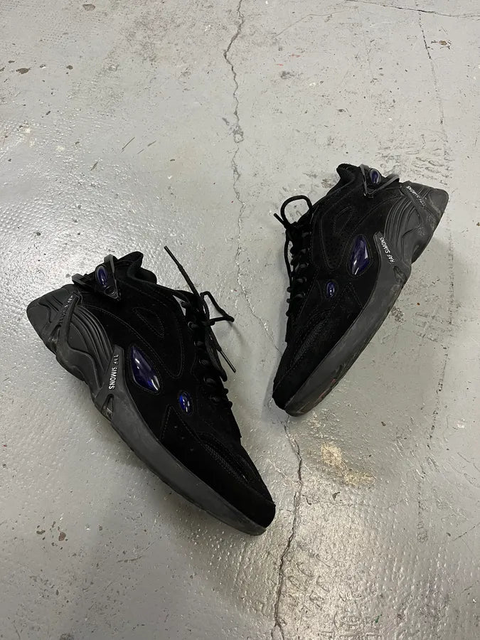 AW2021 Raf Simons Cylon Black Suede Leather Sneakers ghWQbCy 1