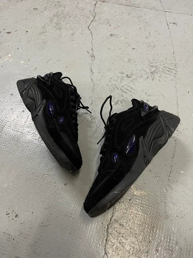 AW2021 Raf Simons Cylon Black Suede Leather Sneakers ghWQbCy 2