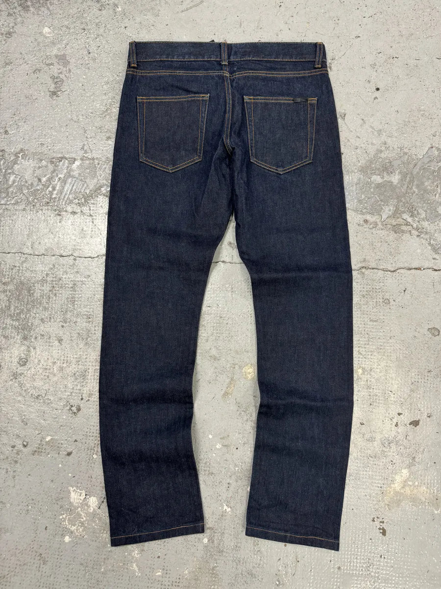 AW2021 Saint Laurent Brut Navy Slim Denim Jeans jreifrS 1