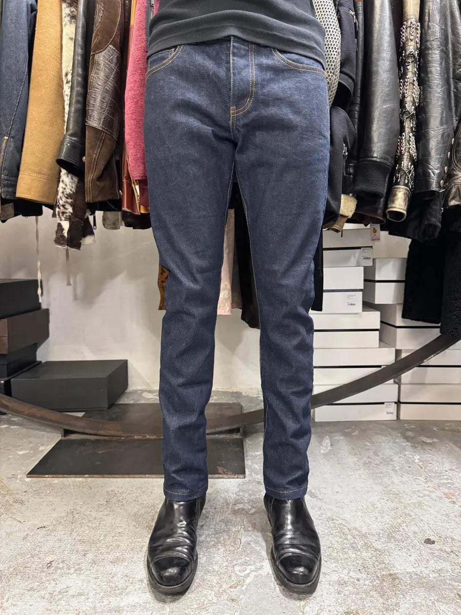 AW2021 Saint Laurent Brut Navy Slim Denim Jeans jreifrS 2