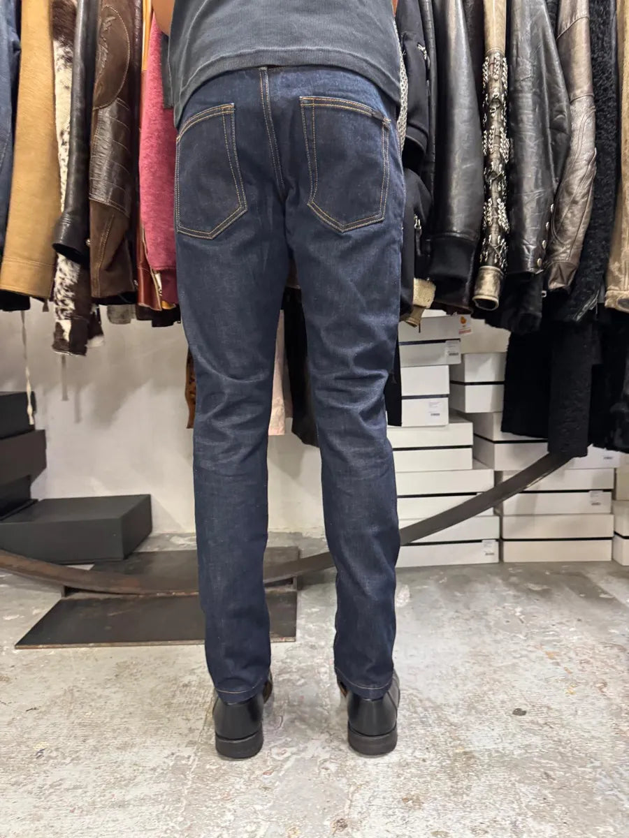 AW2021 Saint Laurent Brut Navy Slim Denim Jeans jreifrS 4
