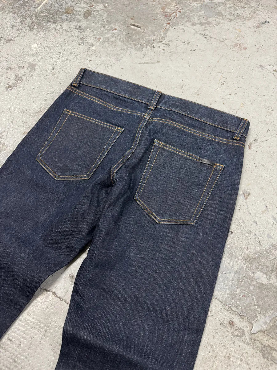 AW2021 Saint Laurent Brut Navy Slim Denim Jeans jreifrS 6