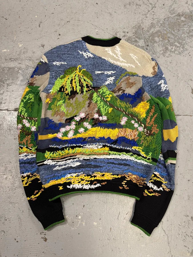 SS2021 Saint Laurent Multicolor Relief Palm Tree Viscose Jacket DRzrMjy 5