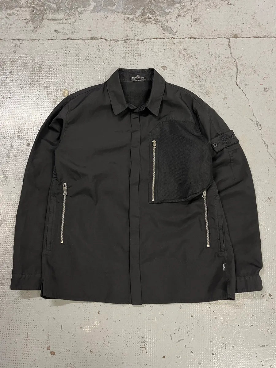 AW2021 Stone Island Black Light Windbreaker Jacket wGHqkkI 0
