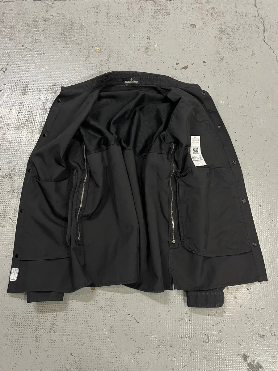 AW2021 Stone Island Black Light Windbreaker Jacket wGHqkkI 12