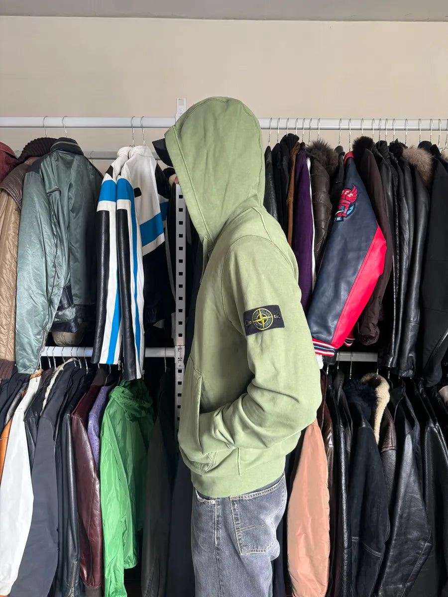 AW2021 Stone Island Olive Hooded Sweater (XL) gMJjSsX 2