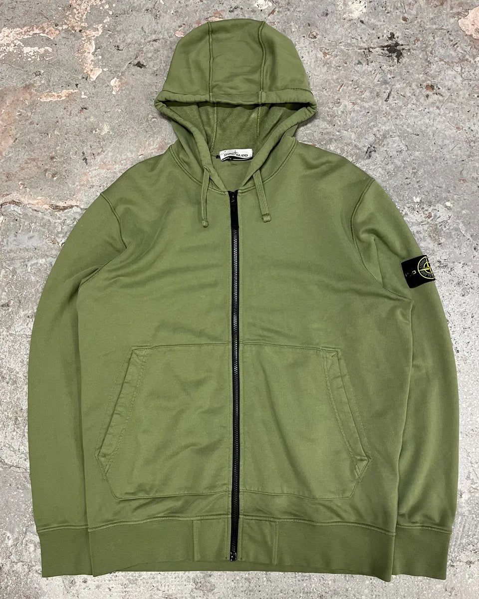 AW2021 Stone Island Olive Hooded Sweater (XL) gMJjSsX 0
