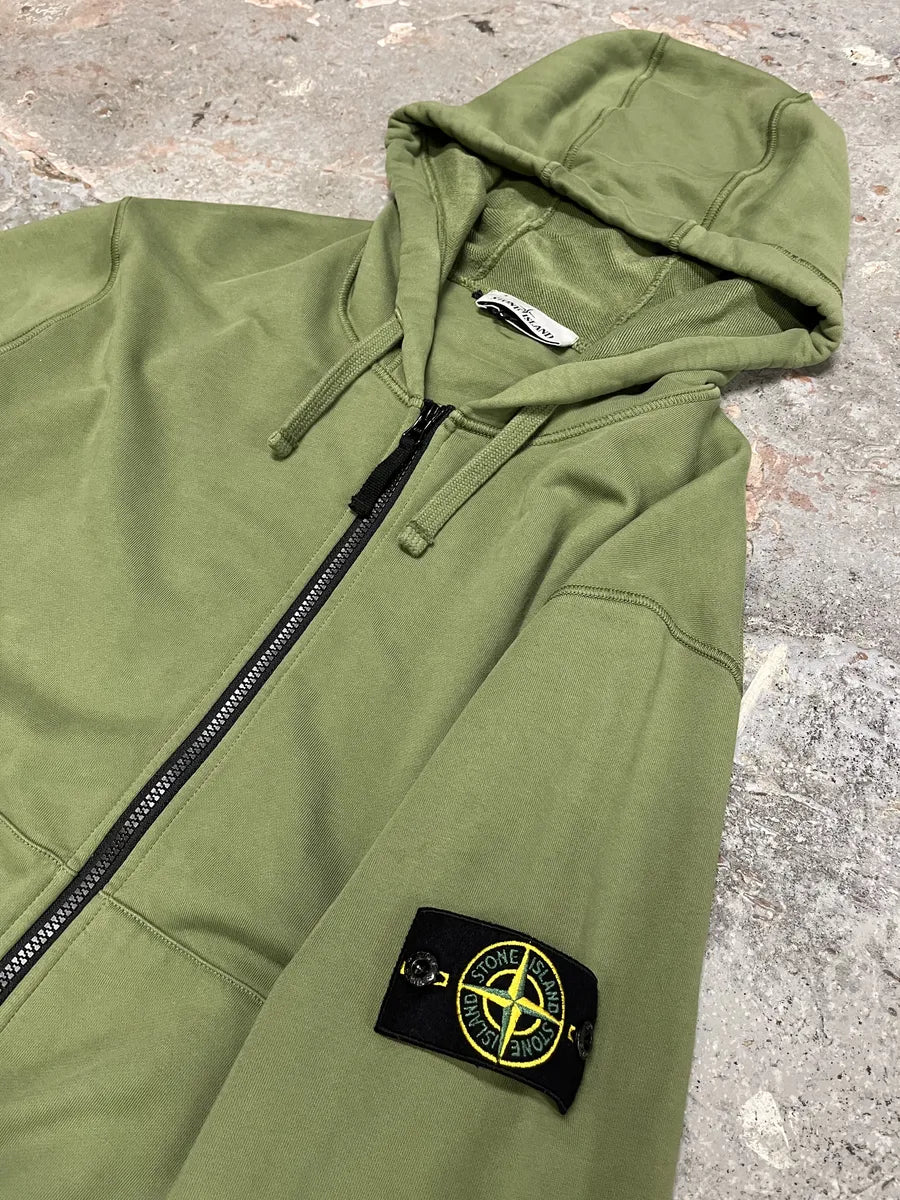 AW2021 Stone Island Olive Hooded Sweater (XL) gMJjSsX 5