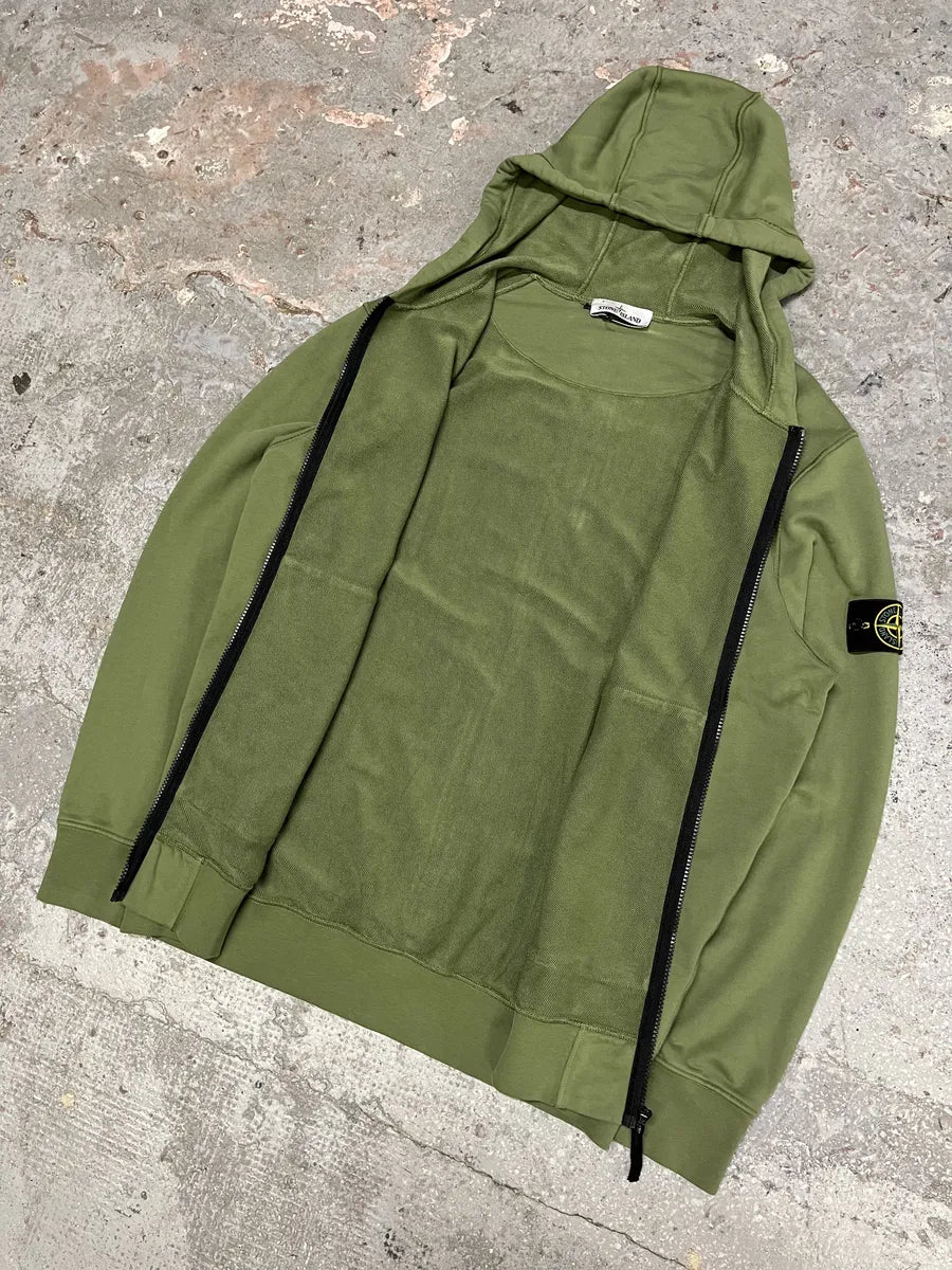 AW2021 Stone Island Olive Hooded Sweater (XL) gMJjSsX 7