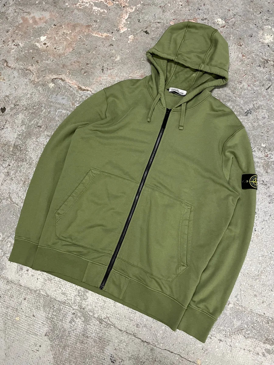 AW2021 Stone Island Olive Hooded Sweater (XL) gMJjSsX 9