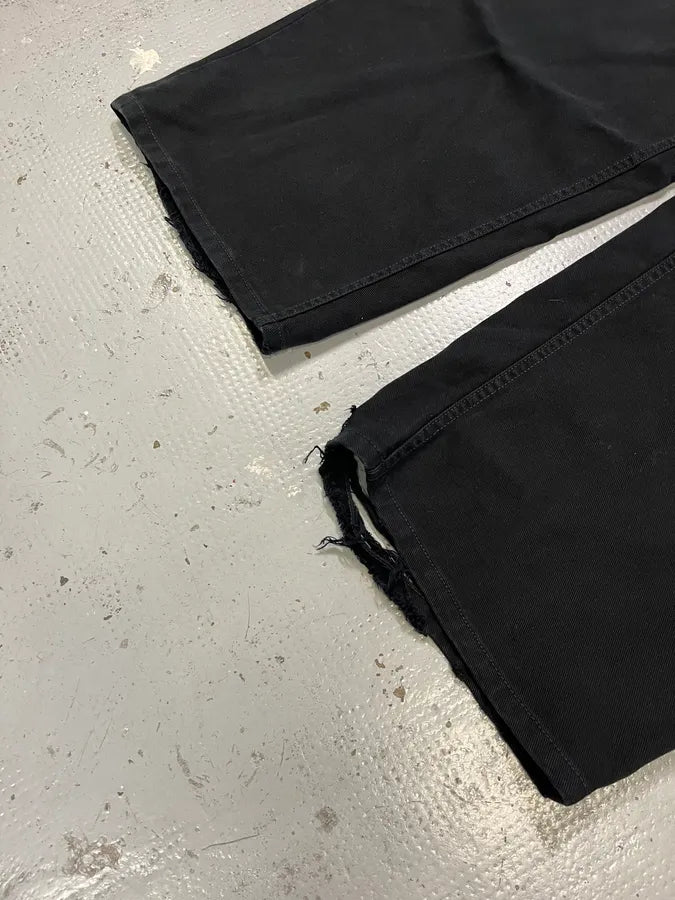 AW2022 Balenciaga Hybrid Denim & Cotton Oversized Black Jogger Pants PDDtboX 6