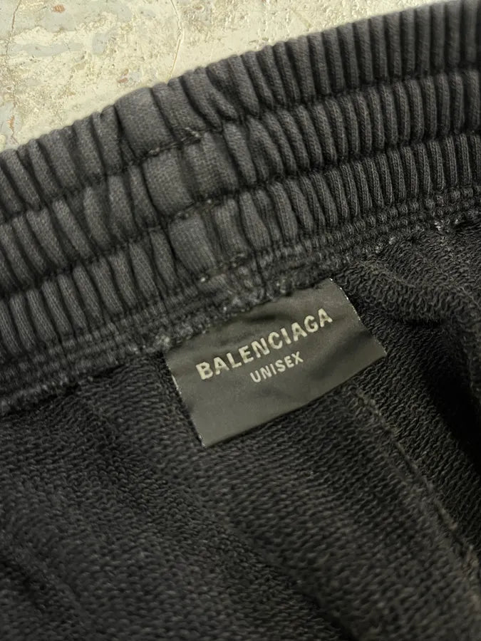 AW2022 Balenciaga Hybrid Denim & Cotton Oversized Black Jogger Pants PDDtboX 9