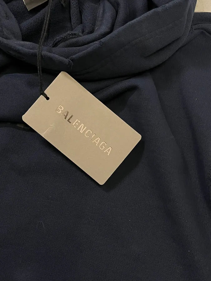AW2022 Balenciaga Oversized Navy Hoodie by Demna uzVXtMf 9