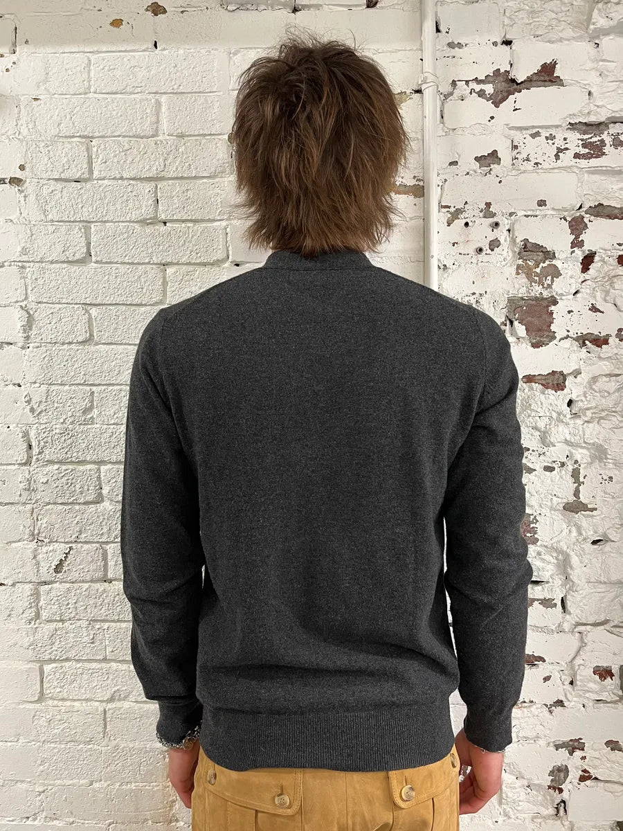 AW2022 Comme des Garçons Homme Deux Abstract Grey Wool Cardigan NfhJOeW 2