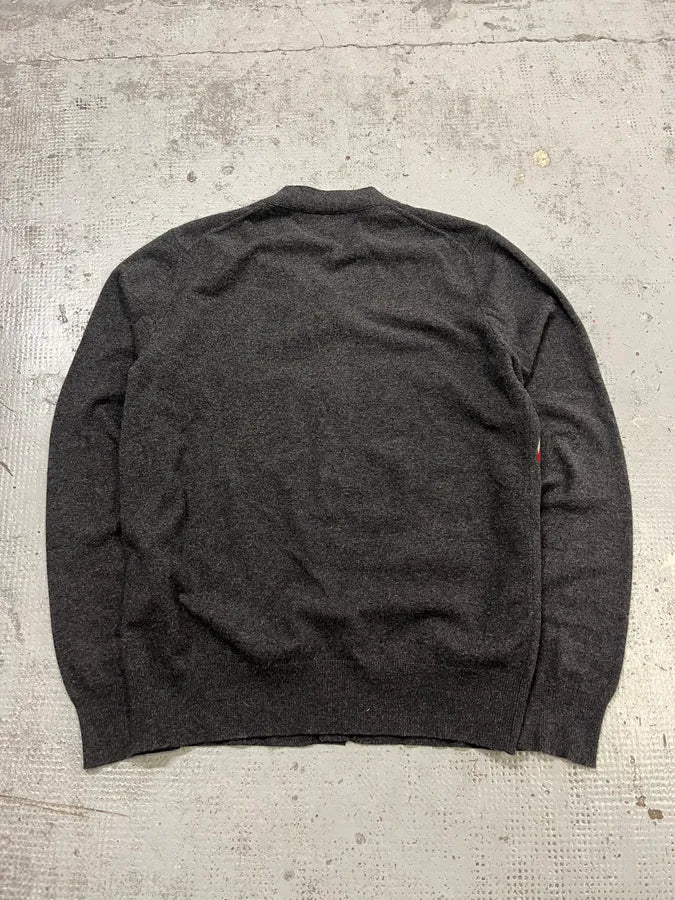AW2022 Comme des Garçons Homme Deux Abstract Grey Wool Cardigan NfhJOeW 6