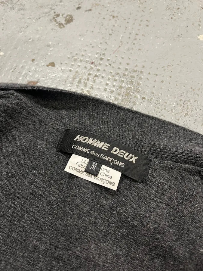 AW2022 Comme des Garçons Homme Deux Abstract Grey Wool Cardigan NfhJOeW 8