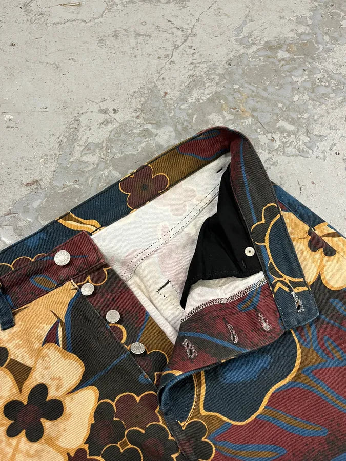 AW2022 Dries Van Noten Multicolored Autumn Flowers Pants jWeDYvG 10