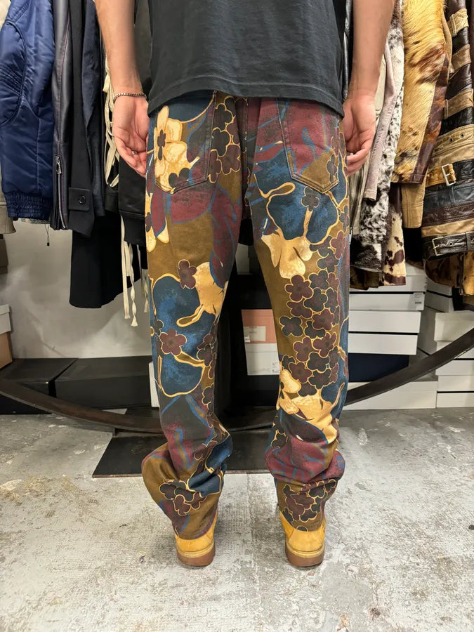 AW2022 Dries Van Noten Multicolored Autumn Flowers Pants jWeDYvG 4