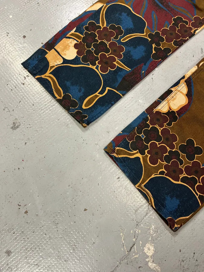 AW2022 Dries Van Noten Multicolored Autumn Flowers Pants jWeDYvG 6