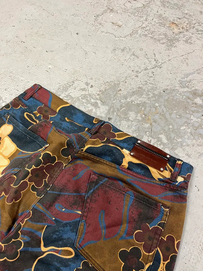 AW2022 Dries Van Noten Multicolored Autumn Flowers Pants jWeDYvG 8