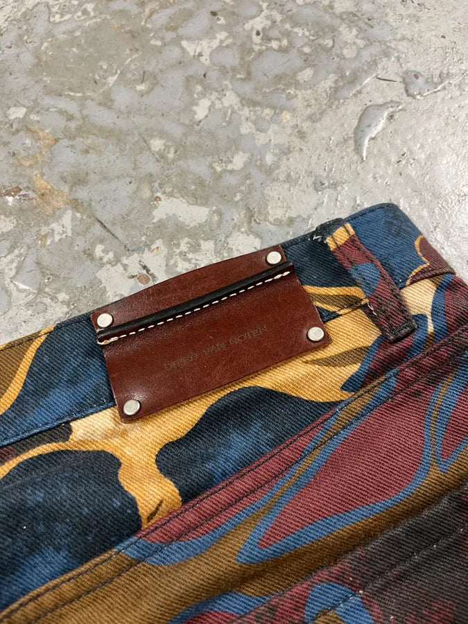 AW2022 Dries Van Noten Multicolored Autumn Flowers Pants jWeDYvG 9