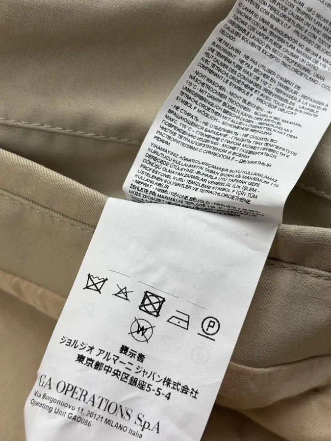 AW2022 Emporio Armani Beige Cotton Zip Bomber Jacket iEOgVQZ 10