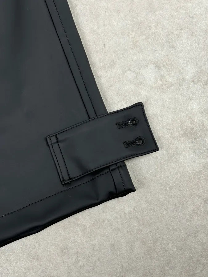 AW2022 Emporio Armani Black Eco Leather Cargo Pants TKnybcV 9