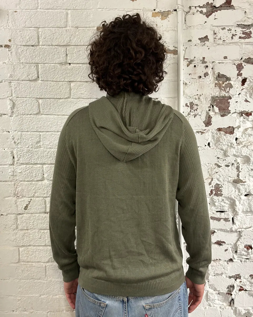 AW2022 Emporio Armani Green Light Zip-up Hoodie xFbjcMR 2